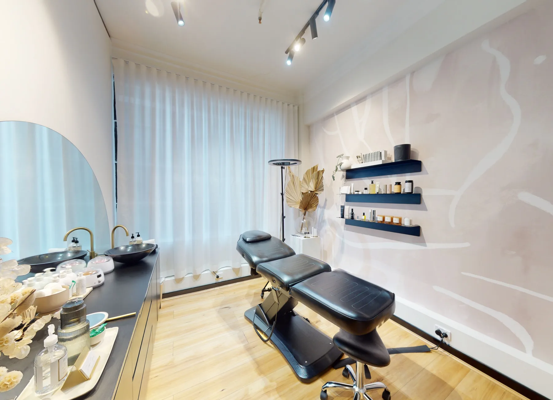 Beauty treatment room with a professional clinical setup
